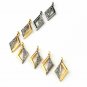 Pave Diamond Rhombus Charm Pendant 925 Silver Diamond Charm Jewelry Findings.
