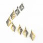 Pave Diamond Rhombus Charm Pendant 925 Silver Diamond Charm Jewelry Findings.