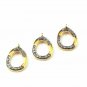 Pave Diamond Minimalist Oval Charm Pendant 925 Silver Diamond Charm Findings.