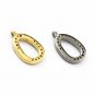 Pave Diamond Minimalist Oval Charm Pendant 925 Silver Diamond Charm Findings.