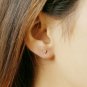 Trillion Shape Diamond Earring In 14k Solid Gold Triangle Studs Wedding Jewelry.