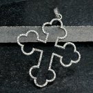 925 Sterling Silver Diamond Cross Pendant Handmade Protective Pendant Present. 925 Sterling Silver Diamond Cross Pendant Handmade Protective Pendant Present.