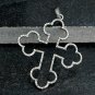 925 Sterling Silver Diamond Cross Pendant Handmade Protective Pendant Present.