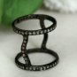 Diamond Double Band Ring 925 Silver Wedding Anniversary Gift Designer Ring Gift.