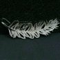 Diamond Feather Pendant 925 Sterling Silver Diamond Wing Charm Necklace Gift.