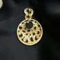 Pave Diamond Round Pendant 925 Silver Diamond Handmade Pendant For Birthday Gift