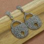 Pave Diamond Lock Earring 925 Silver Diamond Drop Earring Anniversary Gift.