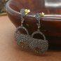Pave Diamond Lock Earring 925 Silver Diamond Drop Earring Anniversary Gift.