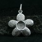 Diamond Flower Pendant 925 Sterling Silver Diamond Floral Charm Necklace Gift.