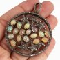 Ethiopian Opal Round Pendant 925 Silver Diamond Star Charm Pendant Birthday Gift