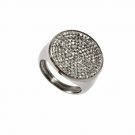 Diamond Disc Men Ring 925 Silver Diamond Unisex Round Flat Ring Fathers Day Gift Diamond Disc Men Ring 925 Silver Diamond Unisex Round Flat Ring Fathers Day Gift