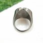 Diamond Disc Men Ring 925 Silver Diamond Unisex Round Flat Ring Fathers Day Gift