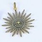 Starburst Design Diamond Pendant 925 Silver Handmade Mom Gift Starburst Necklace