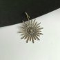 Starburst Design Diamond Pendant 925 Silver Handmade Mom Gift Starburst Necklace