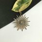 Starburst Design Diamond Pendant 925 Silver Handmade Mom Gift Starburst Necklace