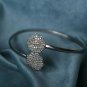 Natural Diamond Open Bracelet 925 Sterling Silver Diamond Fashion Bracelet Gift.