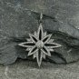 Pave Diamond Starburst Pendant Diamond Pendant 925 Silver For Christmas Gift.