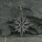 Pave Diamond Starburst Pendant Diamond Pendant 925 Silver For Christmas Gift.