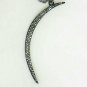 Pave Diamond Crescent Moon Pendant 925 Silver Diamond Moon Birthday Pendant Gift