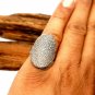Pave Diamond Engagement Ring 925 Silver Diamond Birthday Gift Ring Jewelry Gift.