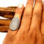 Pave Diamond Engagement Ring 925 Silver Diamond Birthday Gift Ring Jewelry Gift.