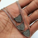 Three Strand Heart Pendant Pave Diamond 925 Silver Fashion Diamond Charm Pendant