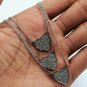 Three Strand Heart Pendant Pave Diamond 925 Silver Fashion Diamond Charm Pendant