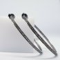 Pave Diamond Hoop Earrings 925 Silver Diamond Earring For Anniversary Gift.
