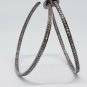Pave Diamond Hoop Earrings 925 Silver Diamond Earring For Anniversary Gift.