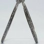 Pave Diamond Hoop Earrings 925 Silver Diamond Earring For Anniversary Gift.