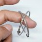 Pave Diamond Hoop Earrings 925 Silver Diamond Earring For Anniversary Gift.