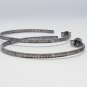 Pave Diamond Hoop Earrings 925 Silver Diamond Earring For Anniversary Gift.