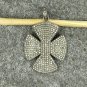 Pave Diamond Four Leaf Clover Pendant 925 Silver Diamond Good Luck Pendant.