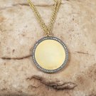 Round Pendant 925 Sterling Silver Diamond Round Necklace Fashion Necklace Gift. Round Pendant 925 Sterling Silver Diamond Round Necklace Fashion Necklace Gift.