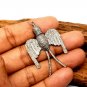 Pave Diamond Swallow Bird Pendant 925 Silver Diamond Nautical Pendant Gift Charm