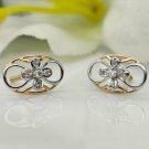 14k Solid Gold Flower Stud Earring Natural Diamond Floral Gold Earring Jewelry. 14k Solid Gold Flower Stud Earring Natural Diamond Floral Gold Earring Jewelry.