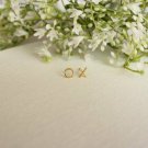 Dainty 14k Solid Gold Minimalist XO Earrings Fashion Earring Piercing Jewelry. Dainty 14k Solid Gold Minimalist XO Earrings Fashion Earring Piercing Jewelry.