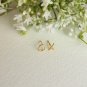 Dainty 14k Solid Gold Minimalist XO Earrings Fashion Earring Piercing Jewelry.