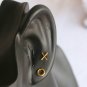 Dainty 14k Solid Gold Minimalist XO Earrings Fashion Earring Piercing Jewelry.