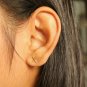 Dainty 14k Solid Gold Minimalist XO Earrings Fashion Earring Piercing Jewelry.
