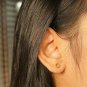 Dainty 14k Solid Gold Minimalist XO Earrings Fashion Earring Piercing Jewelry.