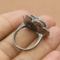 Pave Diamond Rose Ring 925 Silver Diamond Floral Ring Wedding Anniversary Gift.