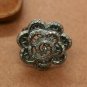 Pave Diamond Rose Ring 925 Silver Diamond Floral Ring Wedding Anniversary Gift.