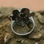 Pave Diamond Rose Ring 925 Silver Diamond Floral Ring Wedding Anniversary Gift.