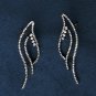 Natural Pave Diamond Wedding Earring 925 Sterling Silver Birthday Gift Earring.