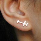 Gold Climber Stud 14k Gold Cross Ear Cartilage Piercing Stud Birthday Gift Charm Gold Climber Stud 14k Gold Cross Ear Cartilage Piercing Stud Birthday Gift Charm