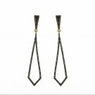 Natural Pave Diamond Drop Style Designer Earrings In 925 Sterling Silver NST. Natural Pave Diamond Drop Style Designer Earrings In 925 Sterling Silver NST.