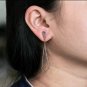 Natural Pave Diamond Drop Style Designer Earrings In 925 Sterling Silver NST.