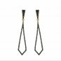 Natural Pave Diamond Drop Style Designer Earrings In 925 Sterling Silver NST.