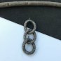 Pave Diamond Link Chain Pendant 925 Silver Diamond Chain Charm Pendant.